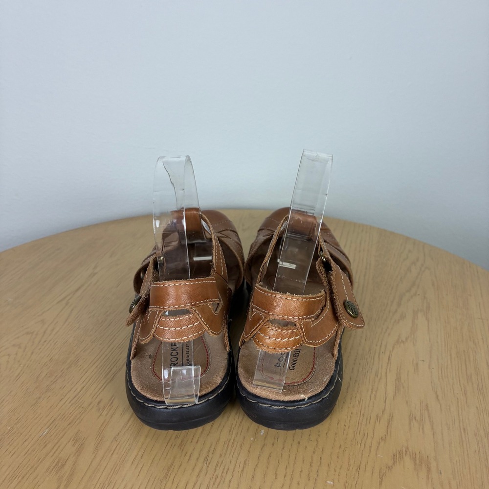 Rockport Cobb Hill Womens Tan Leather Fisherman Sandals Mary Jane Women's 6.5 - Picture 6 of 7